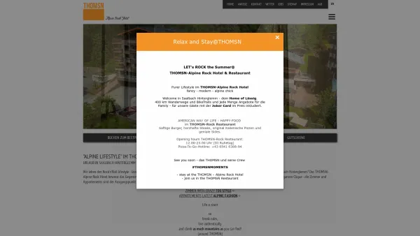 Website Screenshot: Hotel Hinterglemm - Das Alpine Rock Hotel in Saalbach Hinterglemm - Date: 2023-06-22 15:14:05