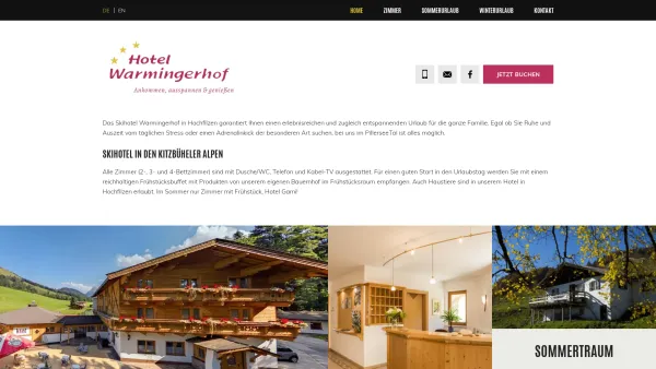 Website Screenshot: Warmingerhof - Home - Hotel Warmingerhof - Hochfilzen - Date: 2023-06-22 15:14:05