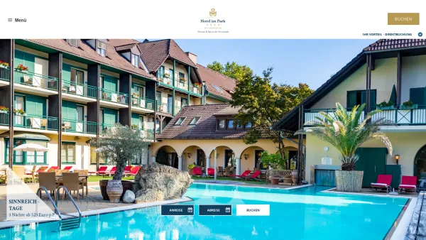 Website Screenshot: Romantik Hotel im Park - 4-Sterne-Hotel in der Steiermark - Hotel im Park Bad Radkersburg - Date: 2023-06-14 10:46:43