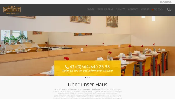 Website Screenshot: HOSAN Hotelbetriebs GmbH - Haus Mobene | Hotel in Graz | - Date: 2023-06-14 10:40:41
