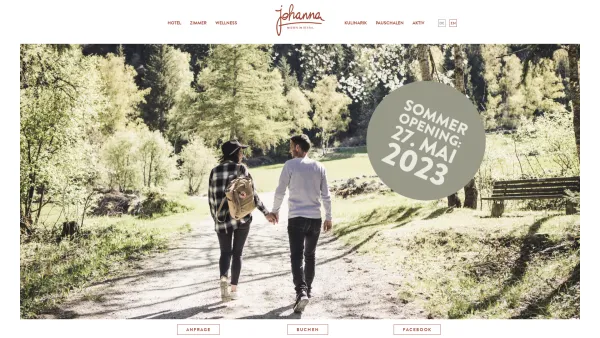 Website Screenshot: Hotel Johanna*** - Mitten im Ötztal – wo der Stuibenfall plätschert. Das Hotel Johanna - Date: 2023-06-22 15:14:06
