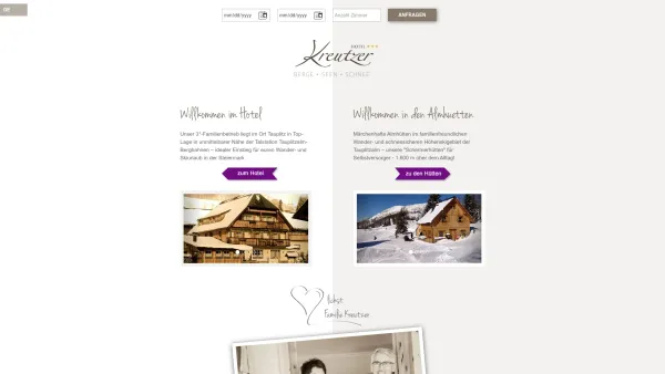 Website Screenshot: Hotel Kreutzer Tauplitz - Hotel 3-Sterne, Tauplitz, Familie Kreutzer - Date: 2023-06-22 15:14:06