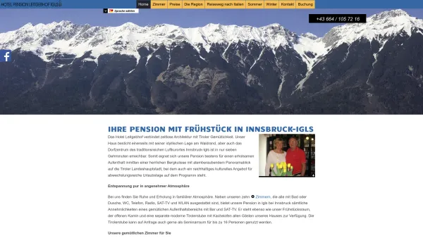 Website Screenshot: Hotel-Pension Leitgebhof - Pension in Innsbruck-Igls | Hotel-Pension Leitgebhof - Date: 2023-06-22 15:12:36