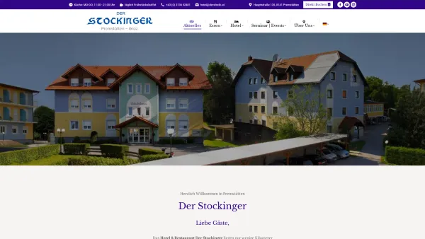 Website Screenshot: Hotel & Restaurant Liebminger - Gasthof Hotel Stockinger – Hotel und Restaurant in Premstätten - Date: 2023-06-15 16:02:34