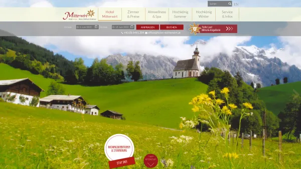 Website Screenshot: Wellnesshotel Mitterwirt**** - Hotel am Hochkönig: Urlaub im 4-Sterne-Hotel Mitterwirt in Dienten - Date: 2023-06-15 16:02:34