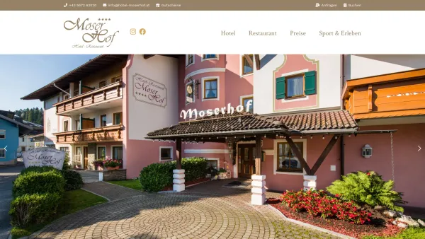 Website Screenshot: Hotel - Restaurant Moserhof**** - Hotel Moserhof | 4*-Hotel in Breitenwang bei Reutte - Date: 2023-06-22 15:12:36