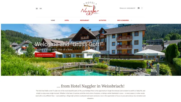 Website Screenshot: Hotel Pension Naggler - Home - Hotel Naggler - Date: 2023-06-22 15:12:36