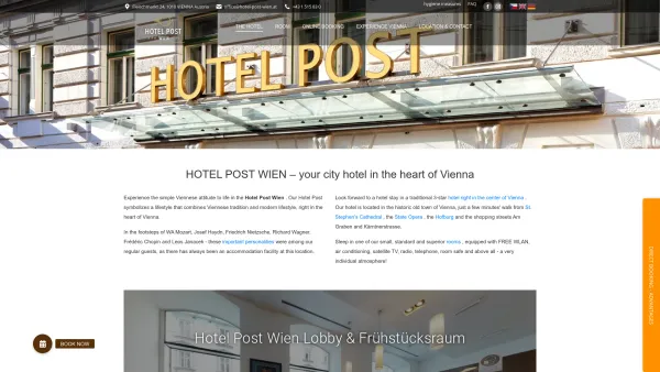 Website Screenshot: Hotel Post*** - Home - Hotel Post Wien - Date: 2023-06-22 15:12:36