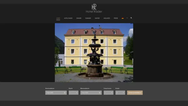 Website Screenshot: Hotel Rader - Home - Hotel Rader - Date: 2023-06-22 15:12:36
