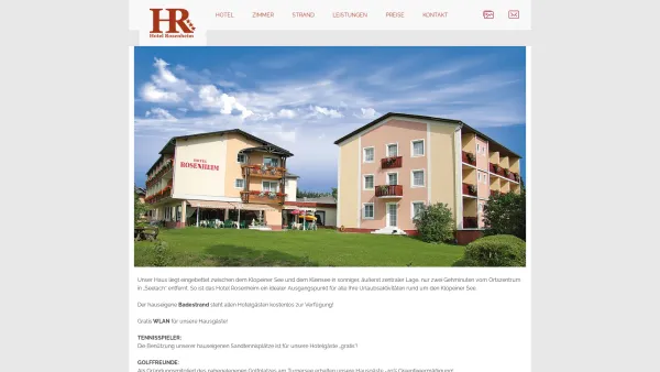 Website Screenshot: Hotel Rosenheim*** - Hotel Rosenheim – am Klopeiner See - Date: 2023-06-22 15:12:36