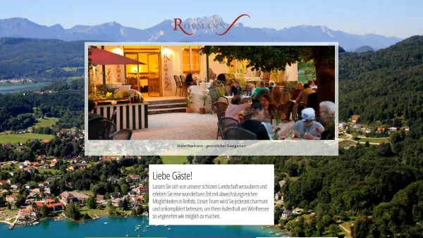 Website Screenshot: Hotel Restaurant Rosmann - Hotel Rosmann, Reifnitz am Wörthersee - Date: 2023-06-22 15:12:36