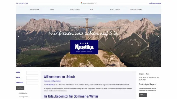 Website Screenshot: Hotel Rustika**** - Hotel Rustika - Hotel Rustika **** - Date: 2023-06-22 15:12:36