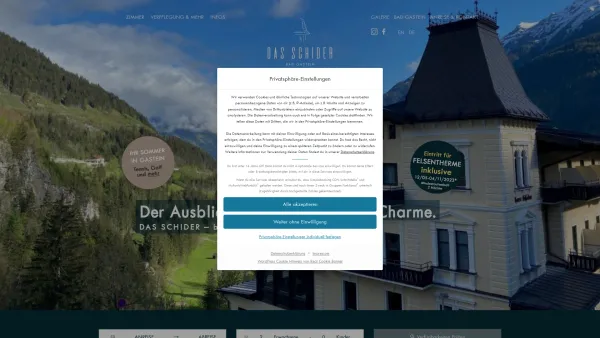 Website Screenshot: Badgastein Kurhaus Schider Hotel Zimmer Skiurlaub, - Das Schider - Aparthotel Bad Gastein - Date: 2023-06-22 15:12:36