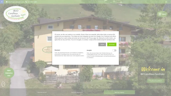Website Screenshot: Bio Hotel Pension Seethaler - Country House - Bio Landhaus Seethaler - Date: 2023-06-22 15:12:36
