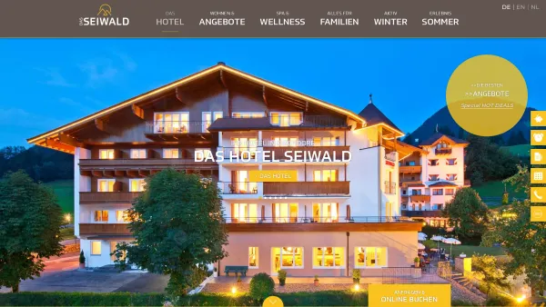 Website Screenshot: Hotel Seiwald - Hotel das SEIWALD in Kirchdorf (Kitzbüheler Alpen - Tirol) - Date: 2023-06-15 16:02:34