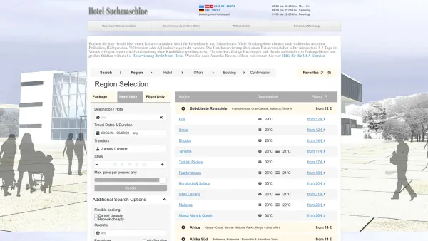 Website Screenshot: ST Reisevermittlung - Hotelsuchmaschine - günstige Hotelangebote weltweit - Date: 2023-06-15 16:02:34