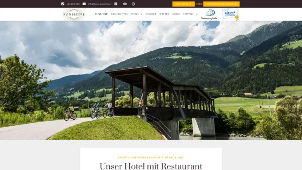 Website Screenshot: Ferienhotel Sunshine - Hotel mit Restaurant Berg im Drautal | Familienurlaub in Kärnten - Date: 2023-06-15 16:02:34