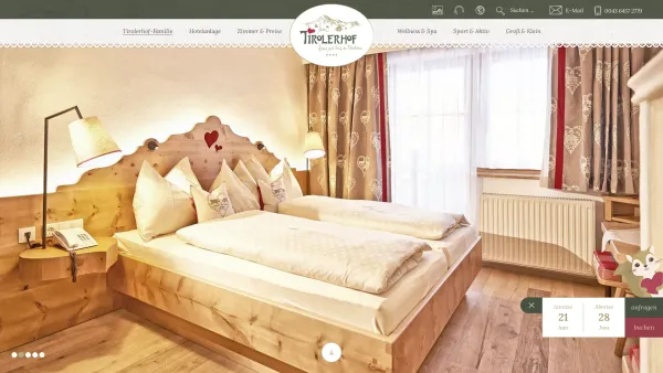 Website Screenshot: Ferienanlage Tirolerhof - Hotel Tirolerhof, Flachau, Tirolerhof-Familie - Date: 2023-06-22 15:16:00