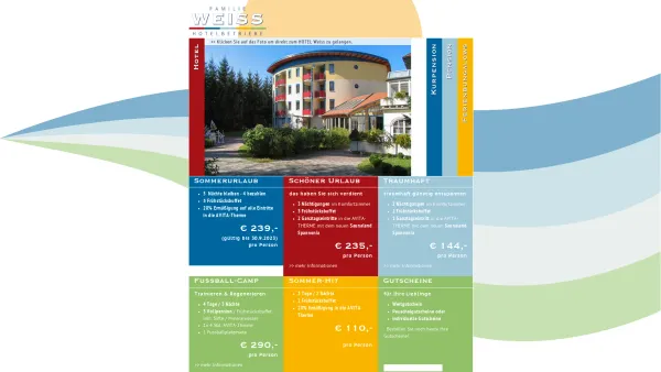Website Screenshot: Hotel-Pension Weiss HOTELBETRIEBE WEISS BAD TATZMANNSDORF - Startseite - WEISS Hotelbetriebe - Date: 2023-06-14 10:40:41