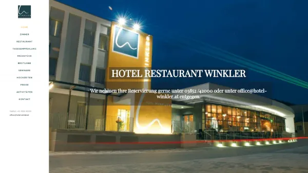Website Screenshot: Hotel Restaurant Winkler, Mürzzuschlag, Steiermark, steirischer Semmering - Winkler Hotel und Restaurant - Date: 2023-06-14 10:36:58