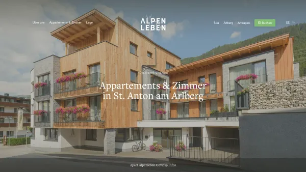 Website Screenshot: Hotel-Garni Apart Alpenleben - Alpenleben :: Apart Ferienwohnungen & Zimmer St. Anton am Arlberg - Date: 2023-06-14 10:40:41