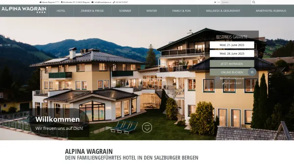 Website Screenshot: AKTIV & FAMILY HOTEL ALPINA - Alpina Wagrain **** - Date: 2023-06-22 15:16:00