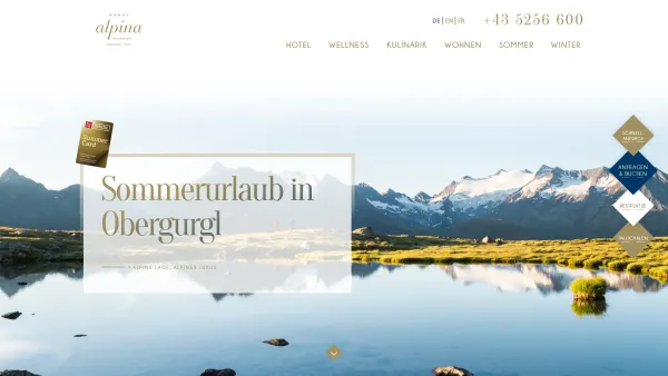 Website Screenshot: Hotel Alpina deluxe - Urlaub in Obergurgl ★ alpine Lage, alpiner Luxus - Date: 2023-06-22 15:16:00