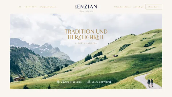 Website Screenshot: Hotel Enzian - Das Hotel Enzian begrüßt Sie auf 1720 m Höhe! - Date: 2023-06-22 15:16:00