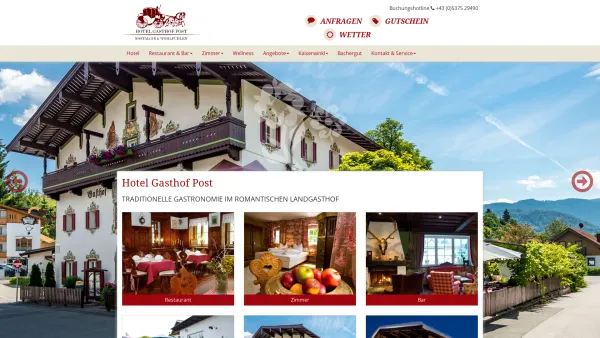 Website Screenshot: Romantik Hotel Gasthof Post - Hotel Gasthof Post Kössen Kaiserwinkl Tirol - Date: 2023-06-22 15:16:32