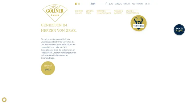 Website Screenshot: Hotel Gollner**** - Ihr Hotel in Graz - direkt im Zentrum - Hotel Gollner - Date: 2023-06-22 15:16:32