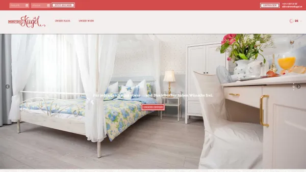Website Screenshot: Johannes Rollers Hotel Kugel - Frühling in Wien! Romantik und Genuss im Zentrum! - Date: 2023-06-22 15:12:39