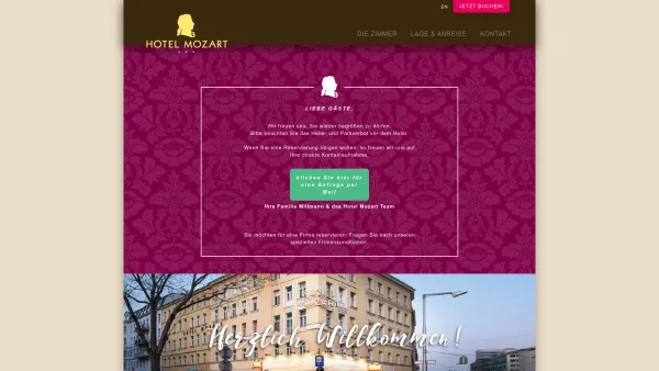 Website Screenshot: Hotel Mozart*** - Servus im Hotel Mozart Wien: Zentral. Persönlich. Echt. - Date: 2023-06-22 15:12:39