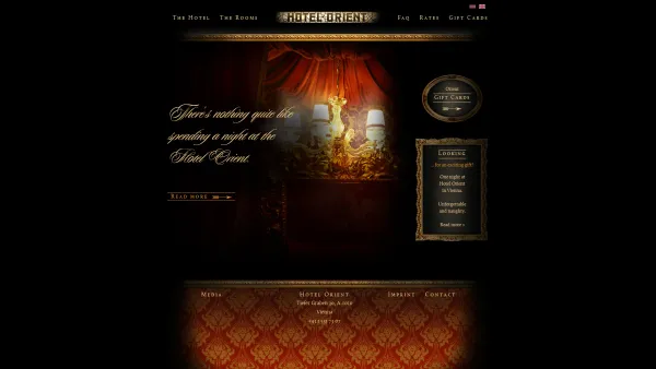 Website Screenshot: Hotel Orient - Romance and Adventure - Hotel Orient Vienna - Date: 2023-06-22 15:12:39