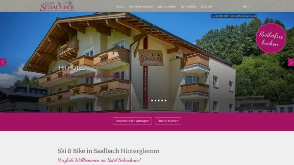 Website Screenshot: Hotel Schachner Hinterglemm Ski Snowboard Bike Hiking - Hotel Schachner - SKI & SPORT in Saalbach Hinterglemm - Home - Date: 2023-06-14 10:40:44