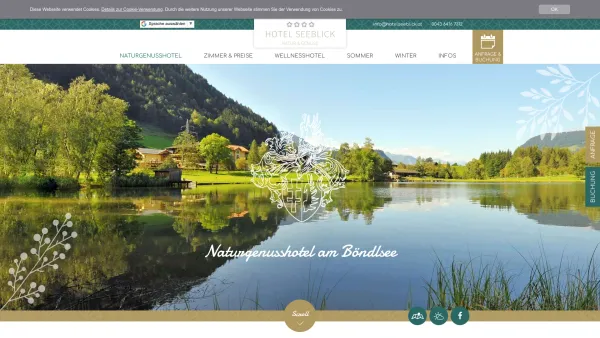 Website Screenshot: Hotel Seeblick**** - Hotel Seeblick **** Goldegg | Naturgenusshotel am Böndlsee - Date: 2023-06-22 15:12:39