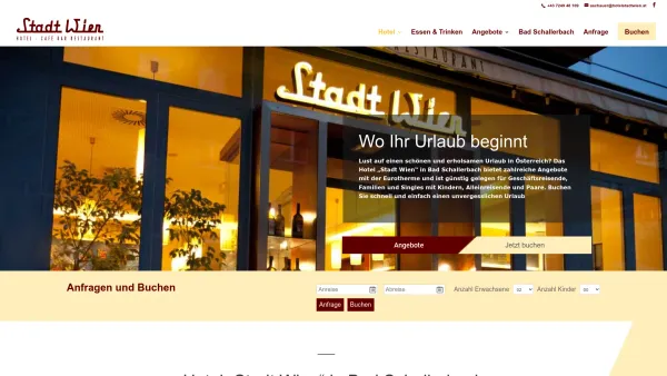 Website Screenshot: Hotel Stadt Wien - Hotel - Hotel Stadt Wien - Date: 2023-06-22 15:12:39