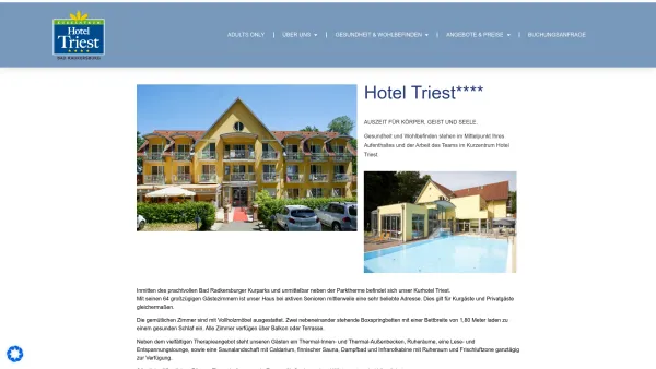 Website Screenshot: Mare Hotelbetriebsgesellschaft hoteltriest.at - Hotel Triest**** - Date: 2023-06-22 15:12:39