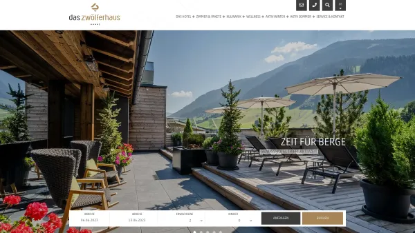 Website Screenshot: Hotel Zwölfer**** - 4* Superior Hotel Saalbach Hinterglemm | Das Zwölferhaus - Date: 2023-06-15 16:02:34