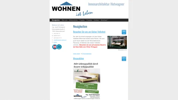 Website Screenshot: Ing. Josef Hotwagner-Wohnen - Neuigkeiten - Wohnen ist Leben - Ing. Josef Hotwagner - Date: 2023-06-22 15:12:39