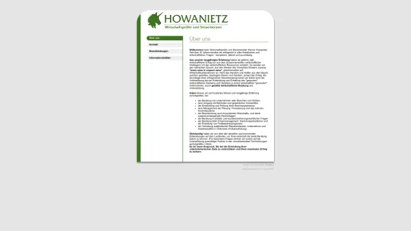 Website Screenshot: Werner Howanietz.at Über uns - Howanietz.at - Über uns - Date: 2023-06-22 15:12:39