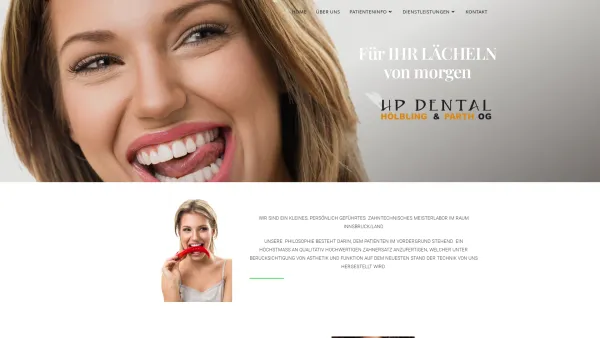 Website Screenshot: HP Dental - Hölbling & Parth OG - Zahntechnik aus Tirol - Date: 2023-06-15 16:02:34