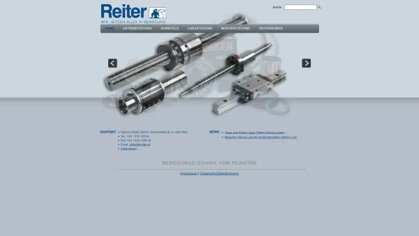 Website Screenshot: Heinrich Reiter GmbH - Heinrich Reiter GmbH - Wir setzen alles in Bewegung - Date: 2023-06-22 15:14:11