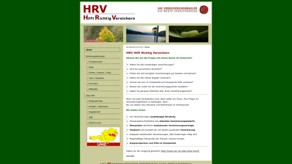 Website Screenshot: HRV Horst Reichmann Versicherungsmakler und Berater in Versicherungsangelegenheiten - HRV Hilft Richtig Versichern - Date: 2023-06-22 15:14:11