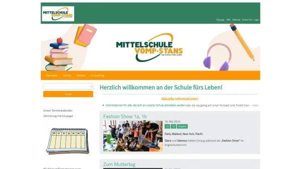 Website Screenshot: Hauptschule Vomp-Stans - MS Vomp-Stans - Date: 2023-06-14 10:40:44