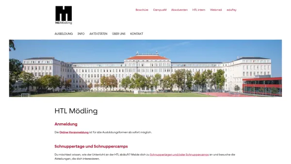 Website Screenshot: Höhere Technische Bundeslehr und Versuchsanstalt Mödling - HTL Mödling | Htl Mödling - Date: 2023-06-15 16:02:34