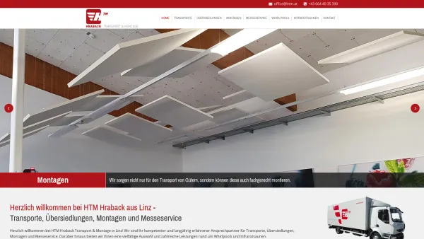 Website Screenshot: HTM - HTM aus Linz -Transporte, Übersiedlungen, Montagen - Date: 2023-06-15 16:02:34