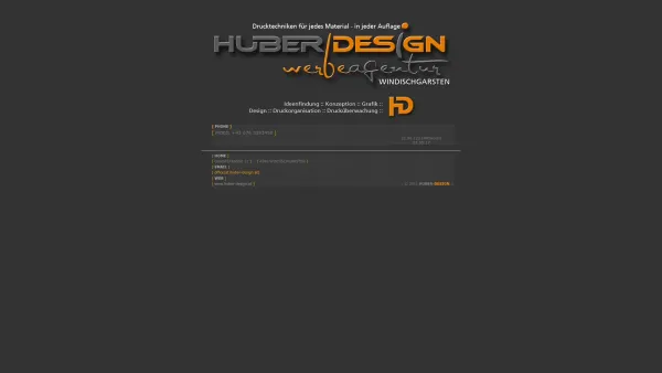 Website Screenshot: HUBER-Design [Werbeagentur] - ::HUBER-DESIGN:: - ::werbeagebtur:: - Date: 2023-06-22 15:14:11