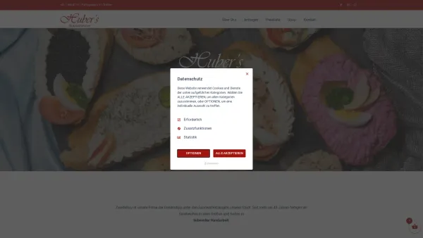 Website Screenshot: Huber\\'s Sandwiches - Home - Huber Sandwich - Date: 2023-06-22 15:14:11