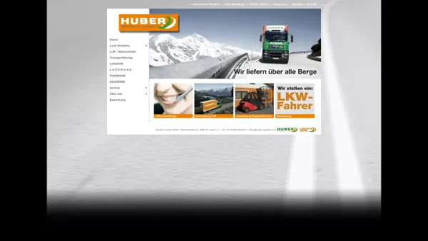 Website Screenshot: Spedition Huber - Home - Huber Spedition GmbH - St. Johann in Tirol - Date: 2023-06-22 15:14:11