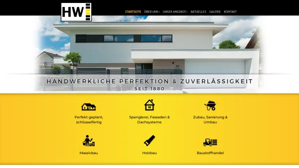 Website Screenshot: Bauunternehmen HUBER-WIMMER Bau-Ges.m.b.H.&Co-KG - HUBER-WIMMER BAU-GMBH & CO. KG - Date: 2023-06-22 15:14:11